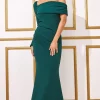 New π Goddiva One Shoulder Scuba Maxi In Emerald Green π― 1 New π Goddiva One Shoulder Scuba Maxi In Emerald Green π― -Alie Street Shop YHn54zmR 13452
