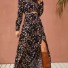 Cheap β¨ FS Collection Leaf Print Black Maxi π Shirt π Dress With Tie Waist + Free Gold Stretch Leaf Belt π 2 Cheap β¨ FS Collection Leaf Print Black Maxi π Shirt π Dress With Tie Waist + Free Gold Stretch Leaf Belt π -Alie Street Shop am7639