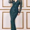 Coupon 🧨 Goddiva Spread On Sequin Maxi 👗 Dress In Emerald Green 😉 -Alie Street Shop gOpkKxcS 13090 1