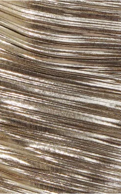 Flash Sale 😉 Goddiva Bandeau Foil Pleated Maxi With Tiered Hem In Gold 🔥 -Alie Street Shop gqWxNLhe 13443