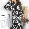 New 🔥 IKRUSH Everleigh Printed Wrap Maxi 👗 Dress In Black 🎁 -Alie Street Shop image00007
