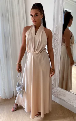 Hot Sale 👏 The Fashion Bible Champagne Satin Backless Maxi 👗 Dress ❤️ -Alie Street Shop image 8a48b063 2873 4412 8c01 1fcf68ac26b0