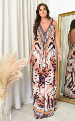 Hot Sale β€οΈ IKRUSH Hollie Printed Maxi π Dress In Orange βοΈ 9 Hot Sale β€οΈ IKRUSH Hollie Printed Maxi π Dress In Orange βοΈ -Alie Street Shop image download