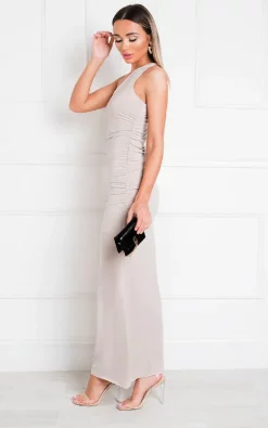 Brand new 😍 IKRUSH Naomi One Shoulder Bodycon Maxi 👗 Dress In Beige 🧨 -Alie Street Shop image download 2020 02 11T154325.010