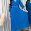 Cheap ❤️ IKRUSH Fatima Pleated Maxi 👗 Dress With Belt Detail In Royal 🔥 -Alie Street Shop image download 35