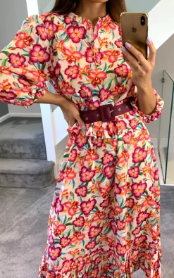 Best Sale 👏 Raishma Studio Brooke Peplum Maxi 👗 Dress With Contrast Belt 🎉 -Alie Street Shop rashima Naomi 09.06.2230