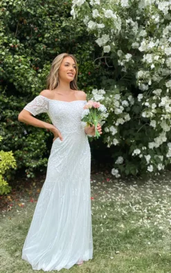 Wholesale 🧨 Sistaglam Evie White Bardot Maxi 👗 Dress 👏 -Alie Street Shop unnamed file 1035