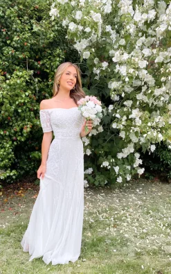 Wholesale 🧨 Sistaglam Evie White Bardot Maxi 👗 Dress 👏 -Alie Street Shop unnamed file 1036