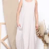 Discount 💯 Lucy Sparks Comfortable Maxi 👗 Dress. (Beige) 😉