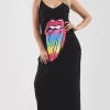 Wholesale 😀 Oops Fashion Black Strappy Maxi 👗 Dress With Rainbow Lips 👍 -Alie Street Shop unnamed file 1067