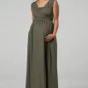 Best Pirce 😍 Happy Mama Maternity Nursing Maxi 👗 Dress With Pockets In Khaki 👏 -Alie Street Shop unnamed file 1070