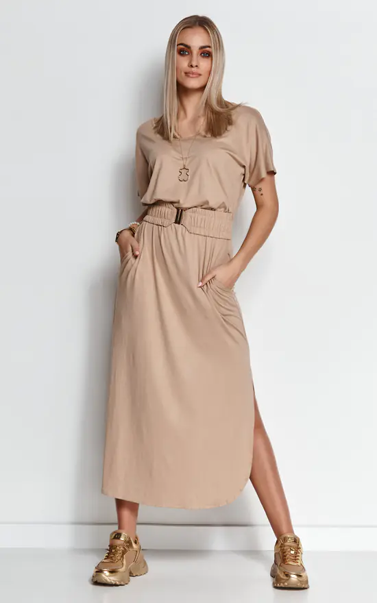 Buy π₯° Makadamia Maxi π Dress With Exposed Back In Beige π 5 Buy π₯° Makadamia Maxi π Dress With Exposed Back In Beige π - Image 3