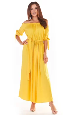 Top 10 β€οΈ AWAMA Loose Maxi π Summer π Dress In Yellow π€©