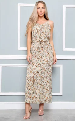 Flash Sale 𧨠LOVE SUNSHINE Green Leopard Printed Strap Maxi π Dress π