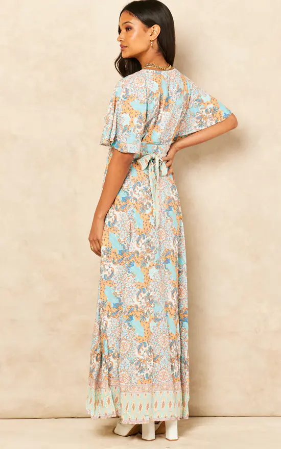 Cheapest π― Blue Vanilla Kayla Button Front Angel Sleeve Maxi π Dress In Blue β 6 Cheapest π― Blue Vanilla Kayla Button Front Angel Sleeve Maxi π Dress In Blue β - Image 4