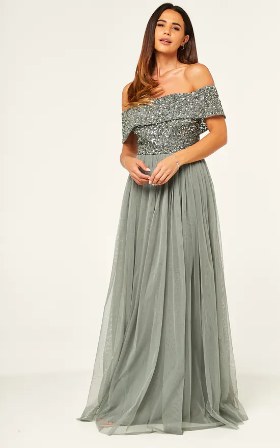 Best reviews of π Maya Deluxe Misty Green Bardot Embellished Bridesmaid Maxi π Dress π€© 3 Best reviews of π Maya Deluxe Misty Green Bardot Embellished Bridesmaid Maxi π Dress π€©