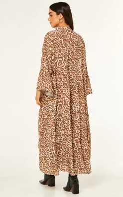 Cheap ⭐ Blue Vanilla Millie Leopard Print Maxi Smock 👗 Dress In Camel ⭐ -Alie Street Shop unnamed file 1174
