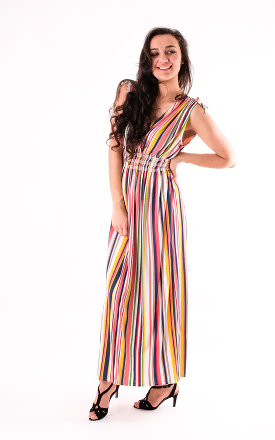 Best Sale π₯ Elasticated Waist Pinstripe Maxi π Dress In Multi Colours π 4 Best Sale π₯ Elasticated Waist Pinstripe Maxi π Dress In Multi Colours π - Image 2