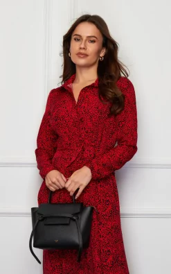 Cheapest ✔️ Girl In Mind Brielle Long Sleeve 👕 Shirt Maxi 👗 Dress Red Animal ❤️ -Alie Street Shop unnamed file 1261