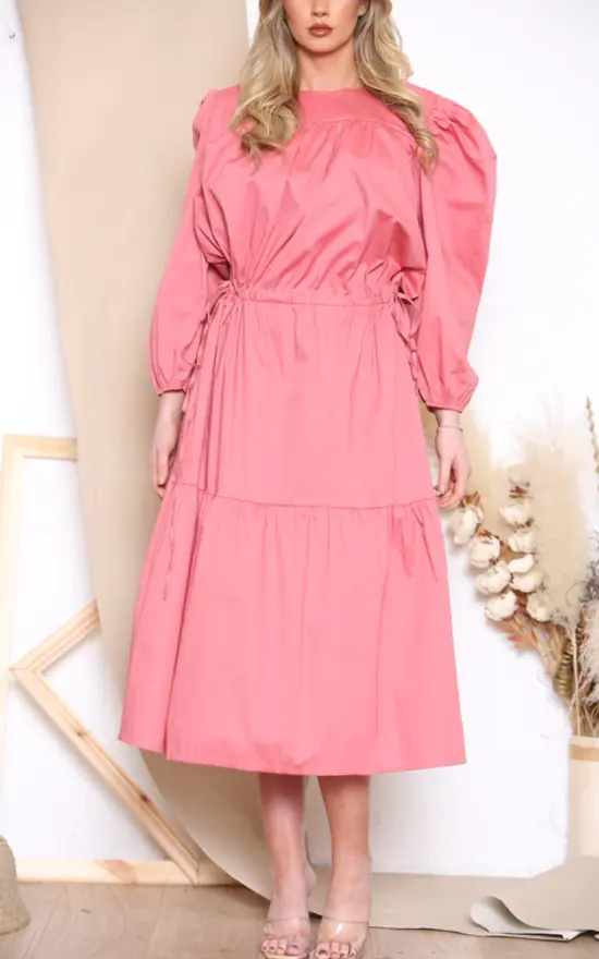 Promo π LOES House Long Puff Sleeve Round Neck π Shirt Maxi π Dress In Pink β€οΈ 6 Promo π LOES House Long Puff Sleeve Round Neck π Shirt Maxi π Dress In Pink β€οΈ - Image 4