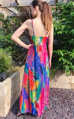 Hot Sale 🔥 CY Boutique Strappy Maxi 👗 Dress In Vibrant Pink Animal Print ⭐ -Alie Street Shop unnamed file 1333