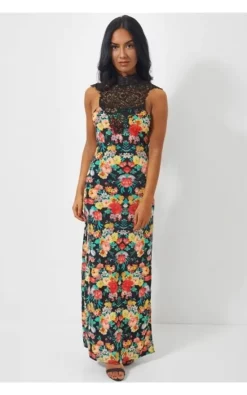 Discount 🤩 The Fashion Bible Daya Floral Lace Maxi 👗 Dress 😉