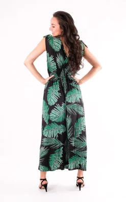 Best reviews of 🛒 Pinstripe Elasticated Waist Leaf Print Maxi 👗 Dress In Black 👏 -Alie Street Shop unnamed file 150