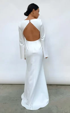 Brand new 💯 Pretty Lavish Olivia Backless Maxi 👗 Dress White Crepe 🌟 -Alie Street Shop unnamed file 1522