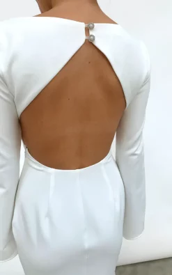 Brand new 💯 Pretty Lavish Olivia Backless Maxi 👗 Dress White Crepe 🌟 -Alie Street Shop unnamed file 1523