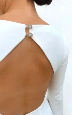 Brand new 💯 Pretty Lavish Olivia Backless Maxi 👗 Dress White Crepe 🌟 -Alie Street Shop unnamed file 1524