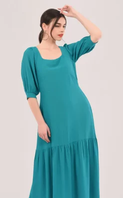 Brand new 🎁 Closet London Blue Gathered Sleeve A Line 👗 Dress ⭐ -Alie Street Shop unnamed file 1538