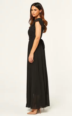 New ❤️ JOLIE MOI Julia Crochet Lace Bodice Maxi 👗 Dress, Black 💯 -Alie Street Shop unnamed file 1565