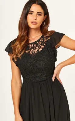 New ❤️ JOLIE MOI Julia Crochet Lace Bodice Maxi 👗 Dress, Black 💯 -Alie Street Shop unnamed file 1566