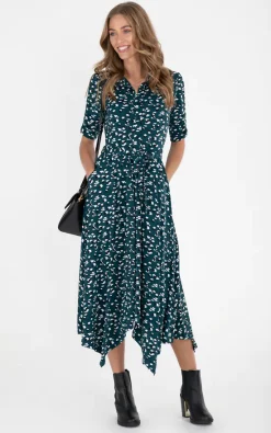 New 🛒 Jolie Moi Abstract Animal Print Handkerchief 👕 Shirt 👗 Dress ✔️