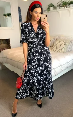 Flash Sale 🧨 Jolie Moi Paola Tiered Midi 👗 Dress, Black White 👏 -Alie Street Shop unnamed file 1583