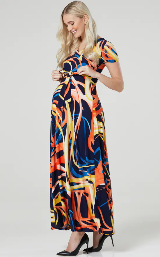 Best reviews of π₯ Happy Mama Maternity Nursing Maxi Wrap π Dress In Navy & Multicolour Stripes π 4 Best reviews of π₯ Happy Mama Maternity Nursing Maxi Wrap π Dress In Navy & Multicolour Stripes π - Image 2