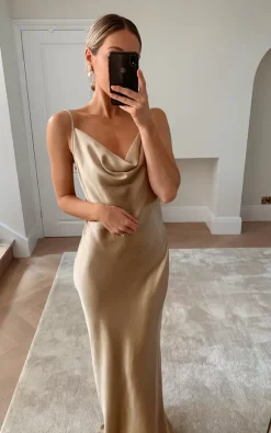 Best Sale 👍 Pretty Lavish Bridesmaids Keisha Maxi 👗 Dress Matte Bronze 🎁 -Alie Street Shop unnamed file 1711