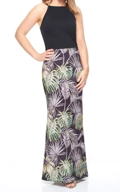 Hot Sale 😍 Want That Trend Maternity Maxi 👗 Dress In Black Tropical Print ⌛