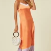 Cheap 🔔 SlayTwins Sidney Satin Slip Maxi 👗 Dress In Orange/Lilac 😀 -Alie Street Shop unnamed file 1775
