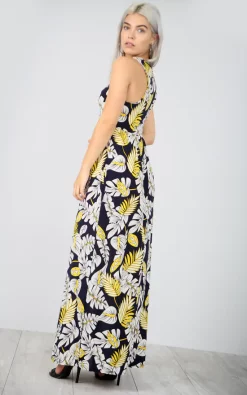 Flash Sale ❤️ Oops Fashion Sleeveless Maxi 👗 Dress In Navy Floral Print ✔️ -Alie Street Shop unnamed file 1795