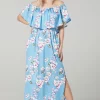 Deals 🥰 Happy Mama 👩 Women’s Maxi Beach 👗 Dress With Flower Print In Blue 🛒 -Alie Street Shop unnamed file 1851
