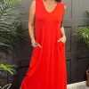 Hot Sale π La De Da Boutique V Neck Sleeveless Maxi π Dress In Red π 1 Hot Sale π La De Da Boutique V Neck Sleeveless Maxi π Dress In Red π -Alie Street Shop unnamed file 187