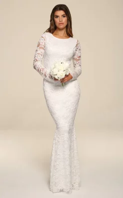 Best deal 🎉 Honor Gold Faye Ivory Backless Lace Long Sleeved Fishtail Maxi 👗 Dress 🔥 -Alie Street Shop unnamed file 1879