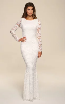 Best deal 🎉 Honor Gold Faye Ivory Backless Lace Long Sleeved Fishtail Maxi 👗 Dress 🔥 -Alie Street Shop unnamed file 1880
