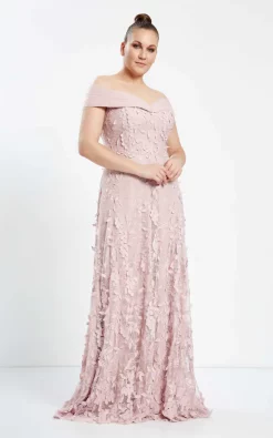 Best Sale 😀 Lucky Miami Luxury Fully Embroidered Off The Shoulder Maxi 👗 Dress. ⌛ -Alie Street Shop unnamed file 1899