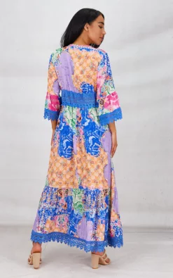 Discount 🎉 Boutique Store Blue Lace Detail Tiered Maxi 👗 Dress 🔔 -Alie Street Shop unnamed file 1902