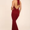 Buy ✨ Honor Gold Sophia Berry Lace Backless Halter Neck Fishtail Maxi 👗 Dress 😀 -Alie Street Shop unnamed file 1904