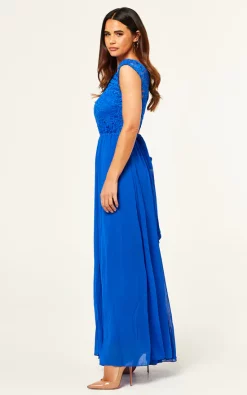 Budget ⌛ JOLIE MOI Bennie Bridesmaid Lace Bodice Maxi 👗 Dress, Lilac (Royal Blue) ✔️ -Alie Street Shop unnamed file 1917