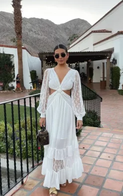 Flash Sale 😍 Anne Louise Boutique Love Story Cut Out Maxi 👗 Dress In White 🛒 -Alie Street Shop unnamed file 1922