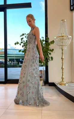 New 😀 Lucky Miami Luxury Fully Hand Beaded Flattery Maxi 👗 Dress 😉 -Alie Street Shop unnamed file 1948